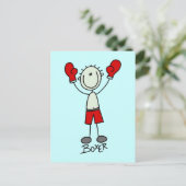 Carte Postale Stick Figure Boxing T-shirts et cadeaux (Debout devant)