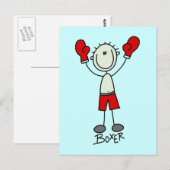 Carte Postale Stick Figure Boxing T-shirts et cadeaux (Devant / Derrière)