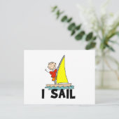 Carte Postale Stick Figure Boy I Sail (Debout devant)
