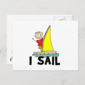 Carte Postale Stick Figure Boy I Sail (Devant / Derrière)