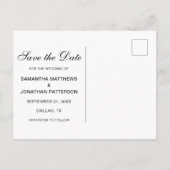 Carte Postale Stick Figure Bride & Groom Wedding Enregistrer la  (Dos)