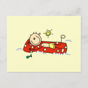 Carte Postale Stick Figure Chemises flottantes et cadeaux