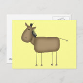Carte Postale Stick Figure Cheval Tshirts et cadeaux (Devant / Derrière)