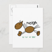 Carte Postale Stick Figure Cheval Tshirts et cadeaux (Devant / Derrière)