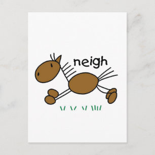 Carte Postale Stick Figure Cheval Tshirts et cadeaux