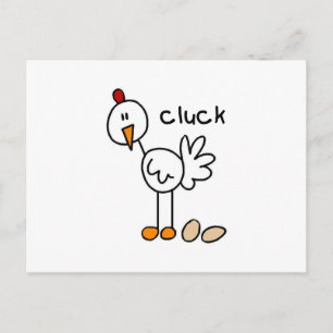 Carte Postale Stick Figure Chicken T-shirts et cadeaux