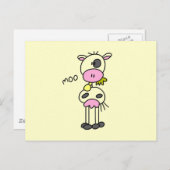 Carte Postale Stick Figure Cow Tshirts et cadeaux (Devant / Derrière)