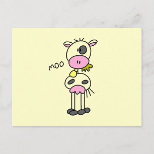 Carte Postale Stick Figure Cow Tshirts et cadeaux