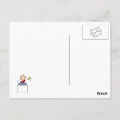 Carte Postale Stick Figure Doing Plats (Dos)