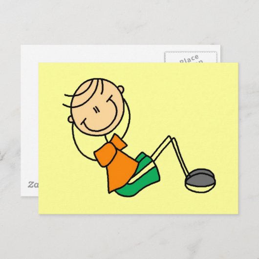Carte Postale Stick Figure Exercice T-shirts et cadeaux (Devant / Derrière)