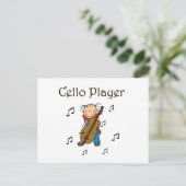 Carte Postale Stick Figure Girl Cello Player T-shirts et cadeaux (Debout devant)