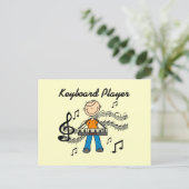 Carte Postale Stick Figure Homme Joueur Clavier Cadeaux (Debout devant)