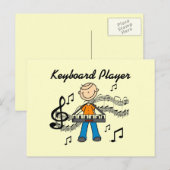 Carte Postale Stick Figure Homme Joueur Clavier Cadeaux (Devant / Derrière)