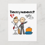 Carte Postale Stick Figure Honeymooner T-shirts et cadeaux<br><div class="desc">Un personnage bâton marié et marié avec bagages en partance pour leurs vacances de lune de miel et le texte qui dit "Lune de miel" est présenté sur notre Stick Figure Honeymooner T-shirts, sweat - shirts à capuche, débardeurs, tasses, porte - clés, poste, cartes, magnets, boutons, et d'autres articles mariés...</div>