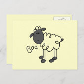 Carte Postale Stick Figure Sheep T-shirts et cadeaux (Devant / Derrière)