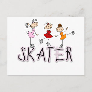 Carte Postale Stick Figure Skater Tshirts et cadeaux