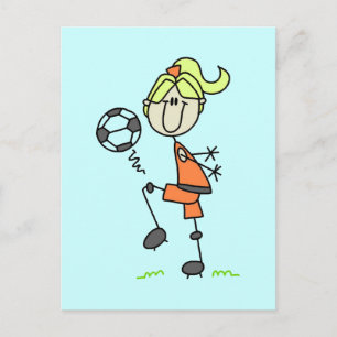Carte Postale Stick Figure Soccer Tshirts et cadeaux