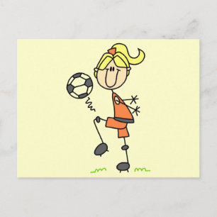 Carte Postale Stick Figure Soccer Tshirts et cadeaux