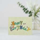 Carte Postale Stickbild Geburtstag (Debout devant)