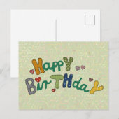 Carte Postale Stickbild Geburtstag (Devant / Derrière)
