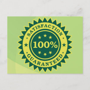 Carte Postale Sticker 100% Satisfaction Garantie