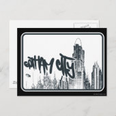 Carte Postale Sticker de Gotham City (Devant / Derrière)