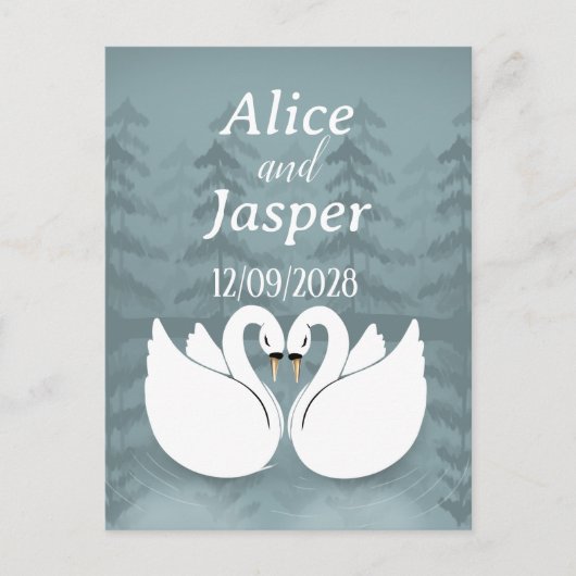 Carte Postale Sticker de mariage romantique et élégant (Devant)