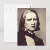 Carte Postale Sticker rond classique Franz Liszt (Devant / Derrière)