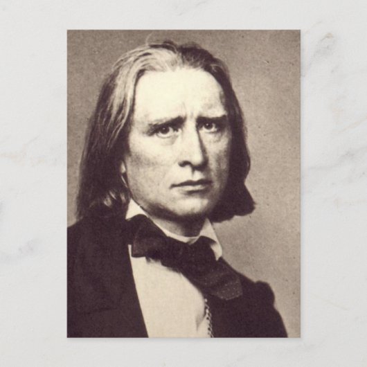 Carte Postale Sticker rond classique Franz Liszt (Devant)