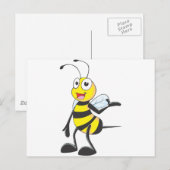Carte Postale Stickers d'abeilles : Présentation d'abeilles à la (Devant / Derrière)