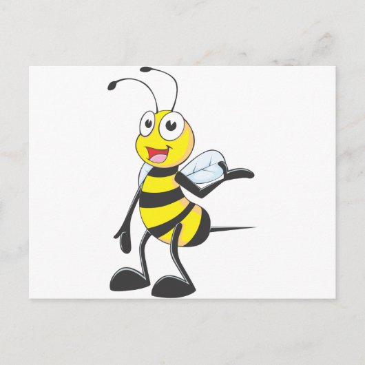 Carte Postale Stickers d'abeilles : Présentation d'abeilles à la (Devant)