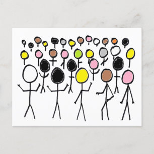 Carte Postale Stickers égalité
