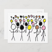 Carte Postale Stickers égalité (Devant / Derrière)