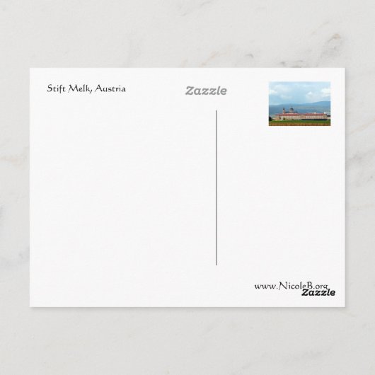 Carte Postale Stift Melk, Autriche (Dos)