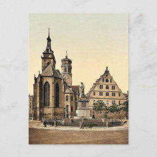 Carte Postale Stiftkirche, Stuttgart, Wurtemburg, Allemagne rare