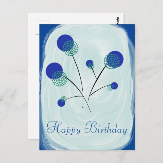 Carte Postale Stilisierte Blumen (Devant / Derrière)