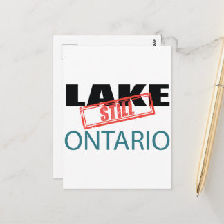 Carte Postale Still Lake Ontario Vintage Red Stamp Art