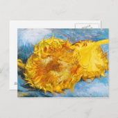 Carte Postale Still Life avec deux tournesols par Vincent Van Go (Devant / Derrière)