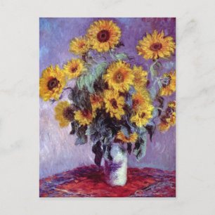 Carte Postale Still Life avec Sunflowers par Claude Monet