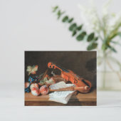 Carte Postale Still Life avec un violon, peinture d'art, (Debout devant)