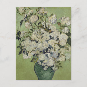 Carte Postale Still Life Roses rose dans un vase de Van Gogh