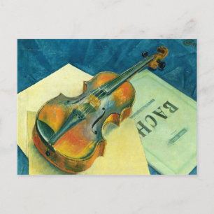 Carte Postale Still Life with a Violin, 1921