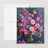 Carte Postale Still Life with Delphiniums and Ranunculus (Devant / Derrière)