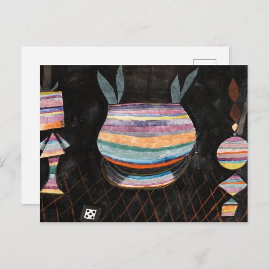 Carte Postale Still Life with Dice, 1923 par Paul Klee (Devant / Derrière)