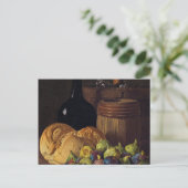 Carte Postale Still Life with Figs and Bread de Luis Melendez (Debout devant)