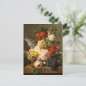 Carte Postale Still Life with Flowers and Fruit, 1827 (Debout devant)