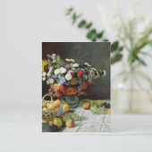 Carte Postale Still Life with Flowers and Fruit de Claude Monet (Debout devant)