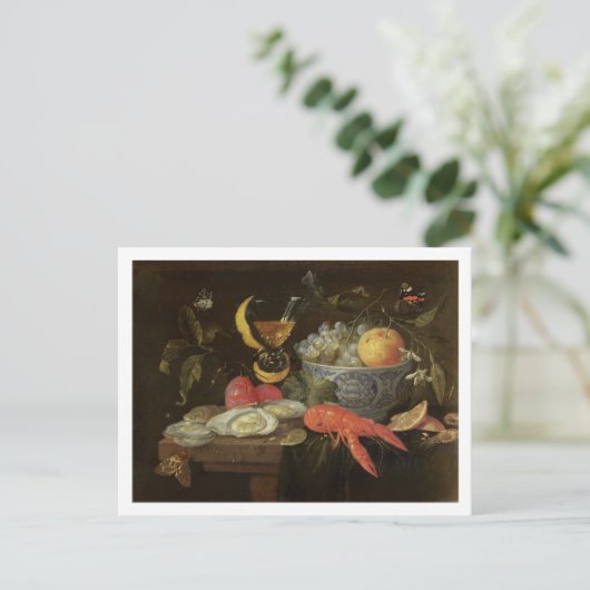 Carte Postale Still Life with Fruit and Shell Fish, 1653 (Debout devant)