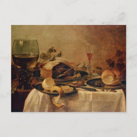 Carte Postale Still Life with Fruit Pie, 1635 (Devant)