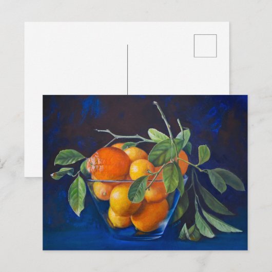 Carte Postale Still Life with Lemons and Orange Branch (Devant / Derrière)